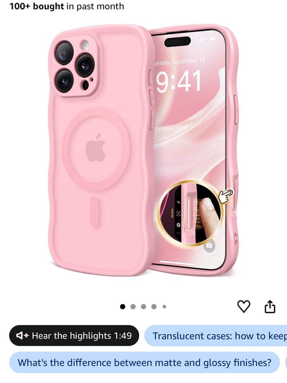 Pink Silicone MagSafe-Style iPhone Case